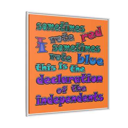 declaration of the independents - framed canvas art (crusta)