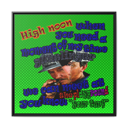 high noon - framed canvas art (logo green)