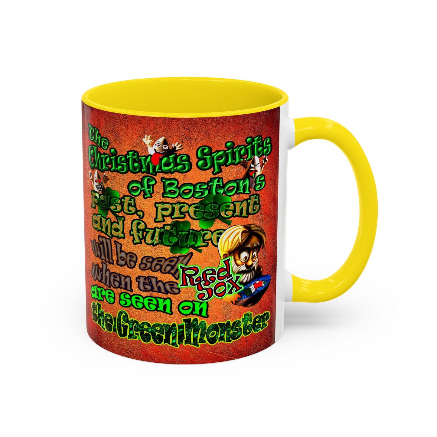christmas spirits of boston - Accent Mug (burnt orange)