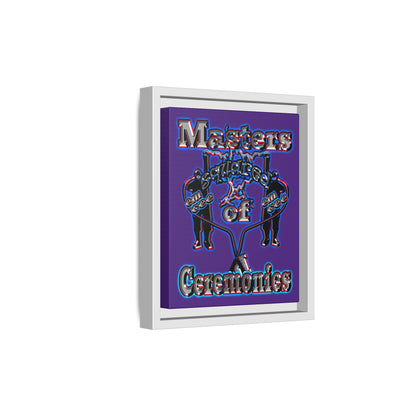 em cee squared - framed canvas art (purple)