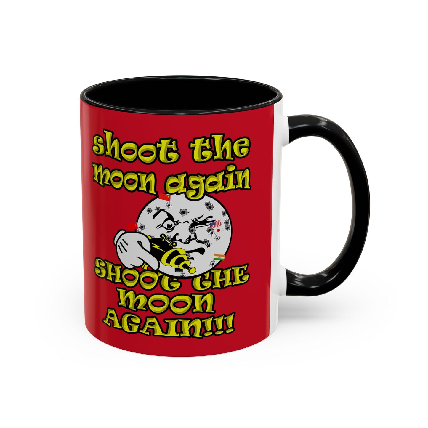 shoot the moon again - Accent Mug (dark red)