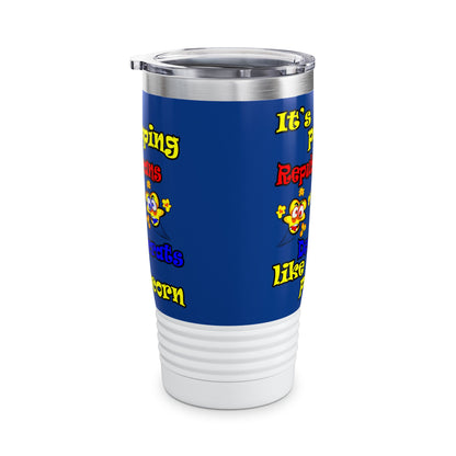 popping like popcorn - Ringneck Tumbler, 20oz (dark blue)