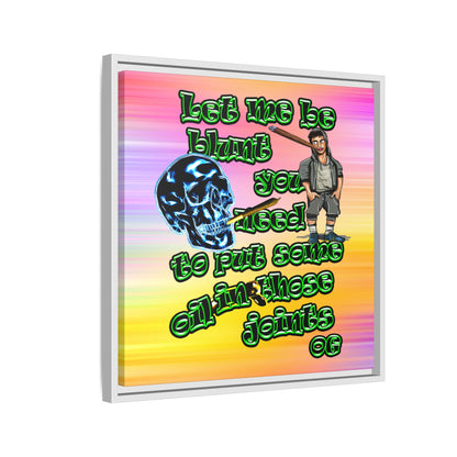 og - framed canvas art (color blur)