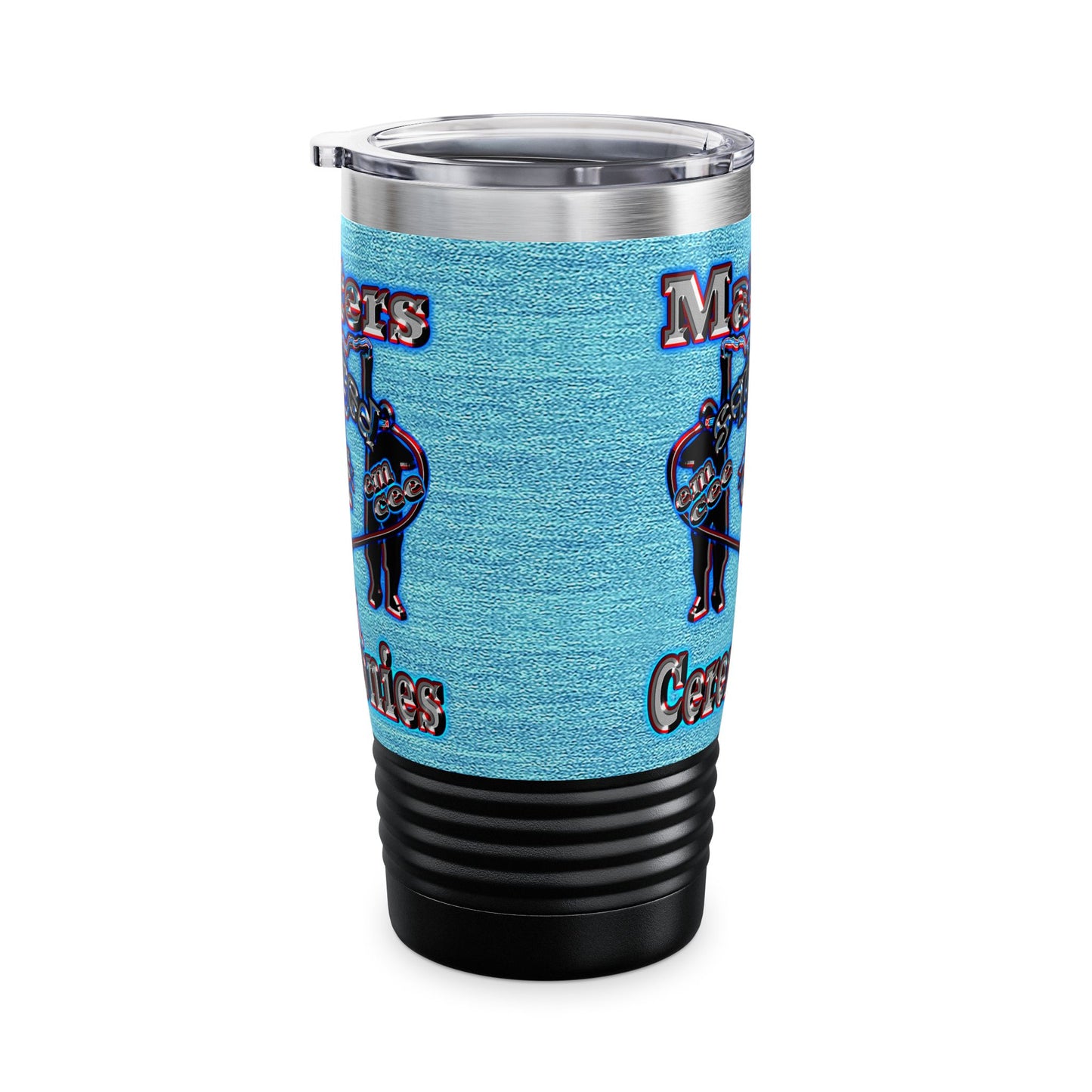 em cee squared - Ringneck Tumbler, 20oz (faded blue)