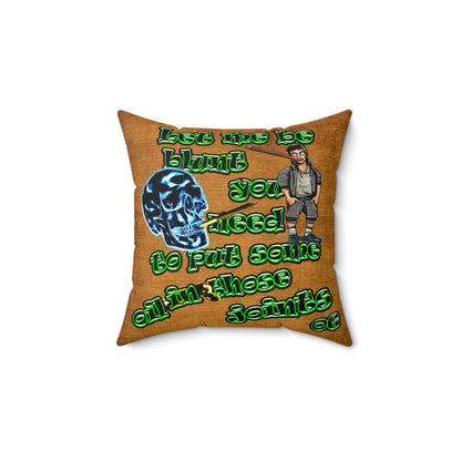 og - Spun Polyester Square Pillow - (dichromatic brown papyrus)
