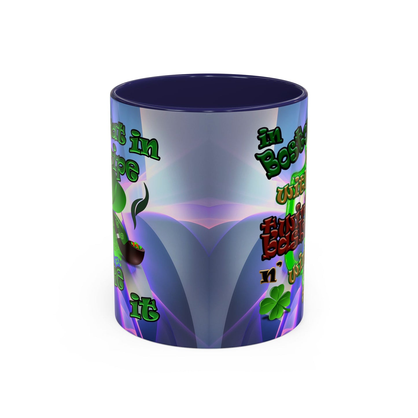celtics logo - Accent Mug (grey-pink wave)