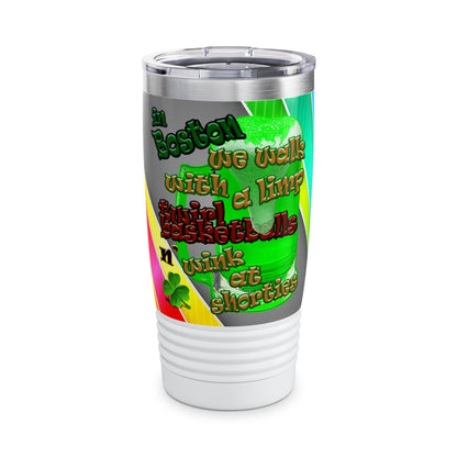 celtics logo - Ringneck Tumbler, 20oz (rainbow split)