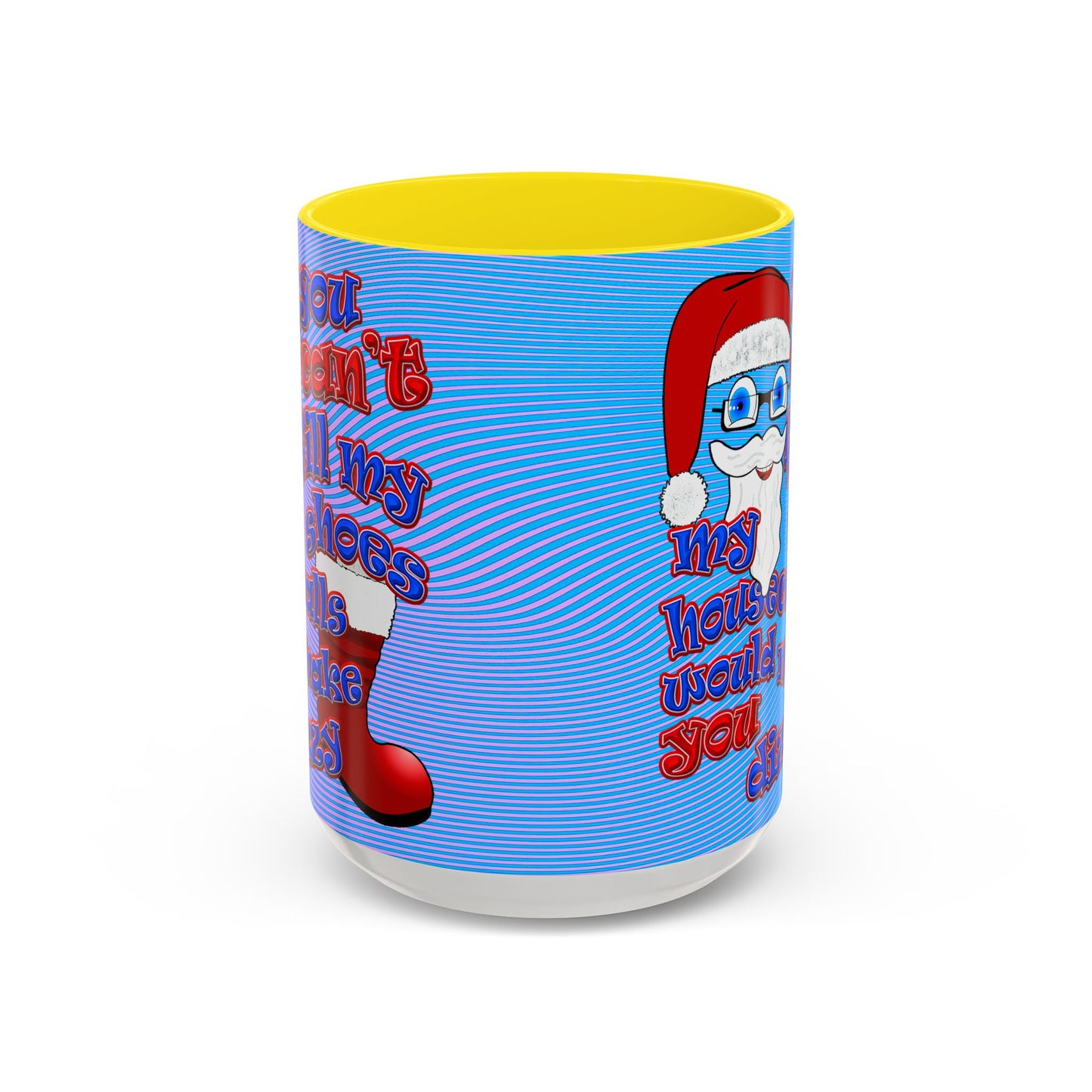 santa's shoes - Accent Mug (light blue-purple wave)