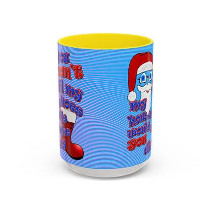 santa's shoes - Accent Mug (light blue-purple wave)