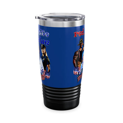 rw&b lives matter - Ringneck Tumbler, 20oz (dark blue)