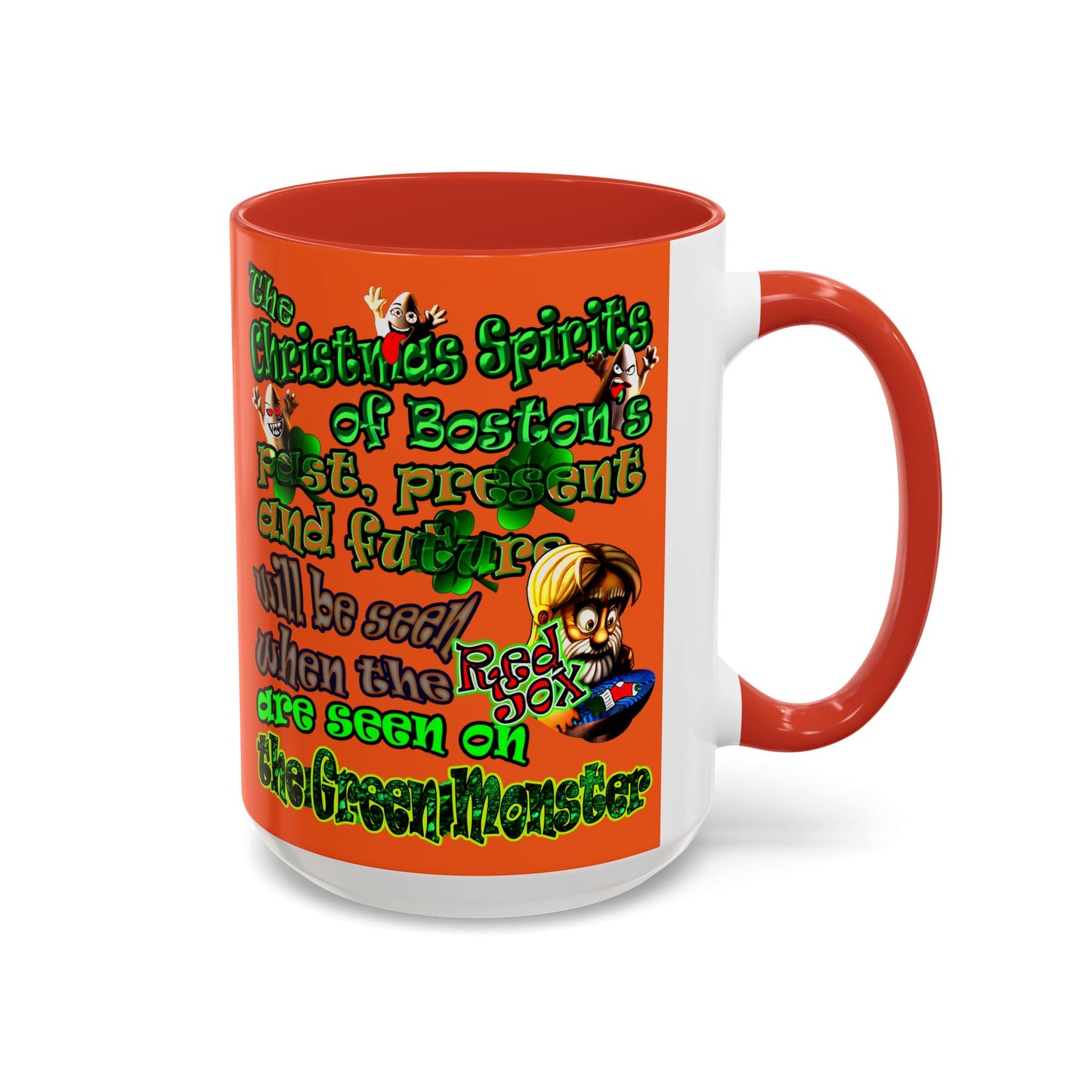 christmas spirits of boston - Accent Mug (orange)