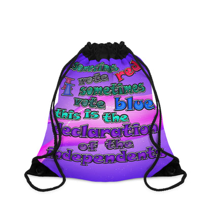 declaration of the independents - Drawstring Bag (purple-pink wave)