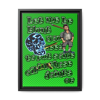 og - framed canvas art (logo green)