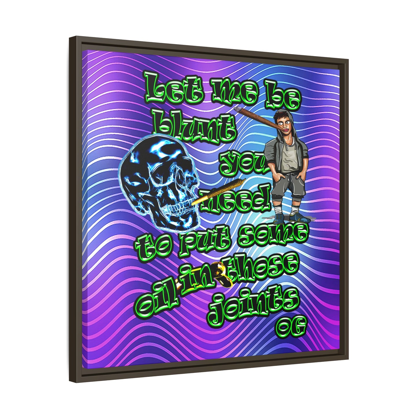 og - framed canvas art (purple wave)