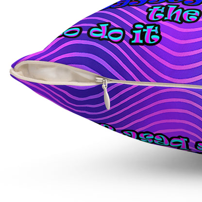 doggystyle - Spun Polyester Square Pillow - (purple wave)