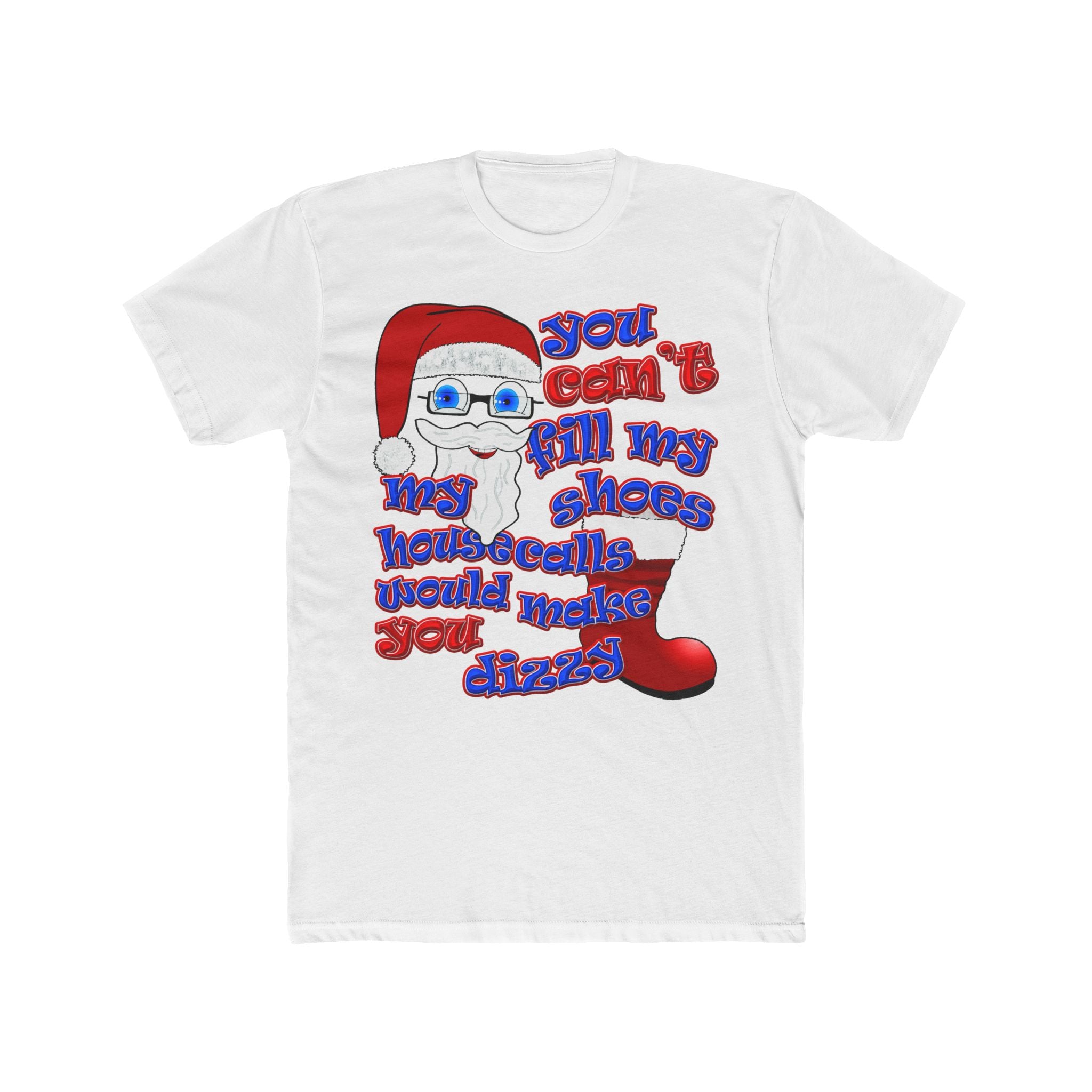 santa's shoes - Men's Cotton Crew Tee