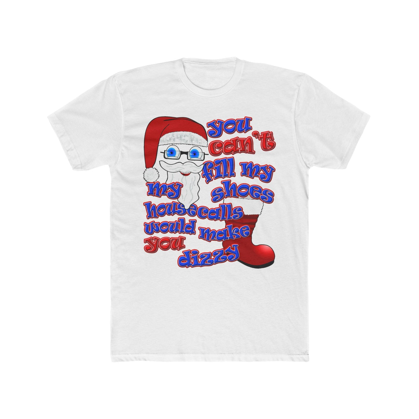 santa's shoes - Men's Cotton Crew Tee