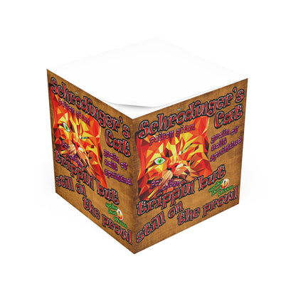 schrodinger's cat - note cube (brown papyrus)