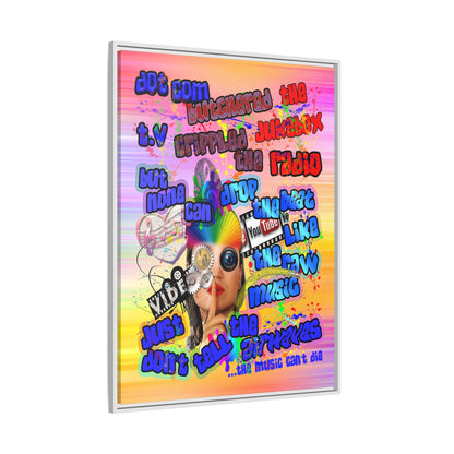 drop the beat - framed canvas art (color blur)