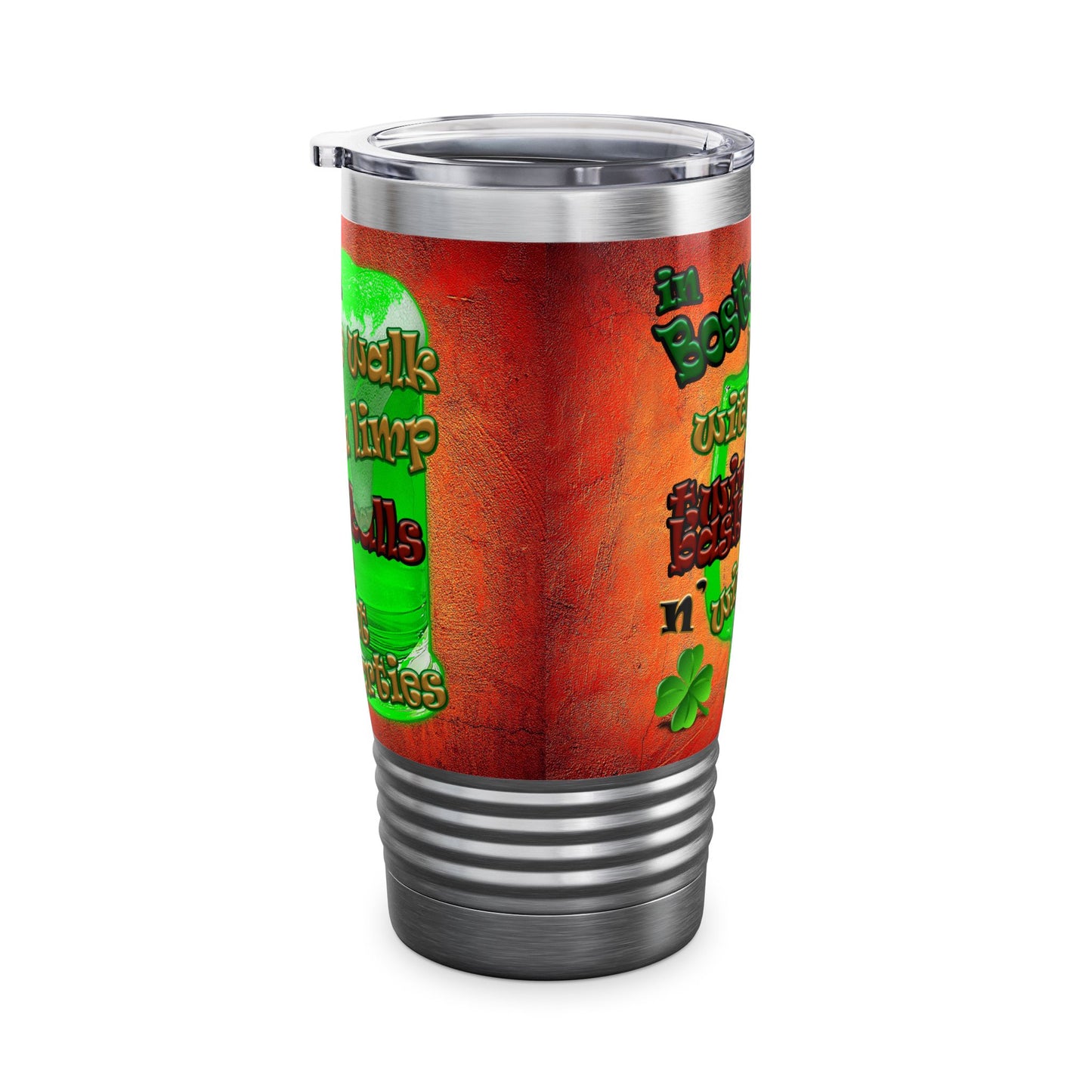 celtics logo - Ringneck Tumbler, 20oz (burnt orange)