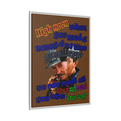 high noon - framed canvas art (brown)
