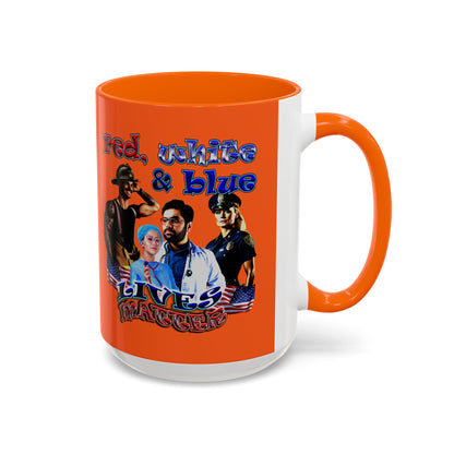 rw&b lives matter - Accent Mug (orange)