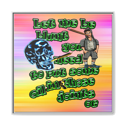 og - framed canvas art (color blur)