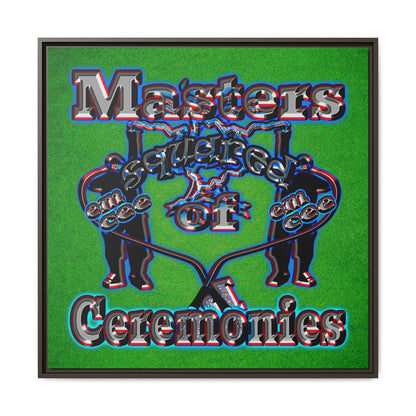 em cee squared - framed canvas art (green turf)