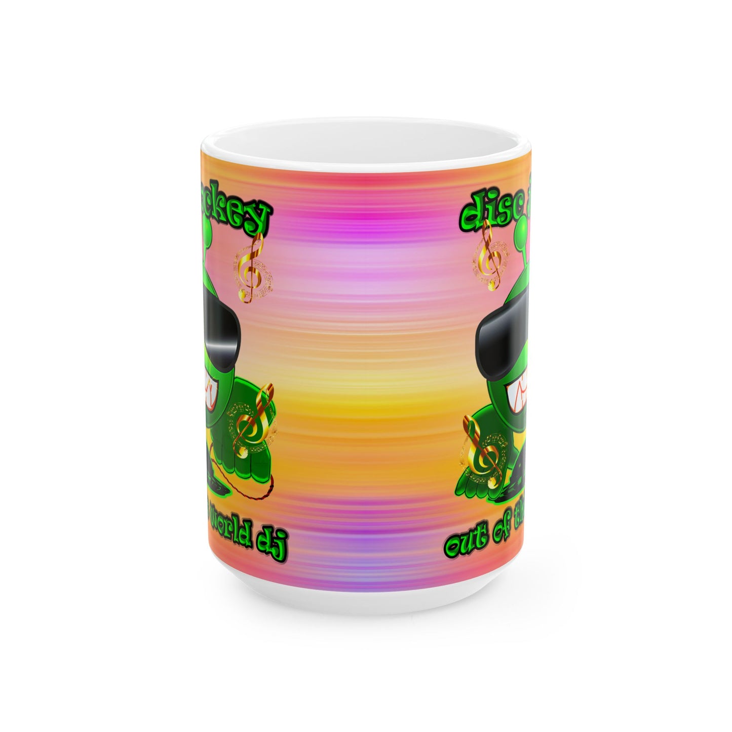 disc jockey - White Mug (color blur)