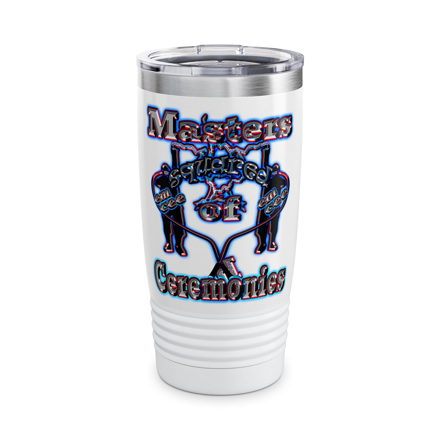 em cee squared - Ringneck Tumbler, 20oz (white)