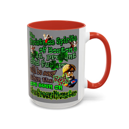 christmas spirits of boston - Accent Mug (grey)