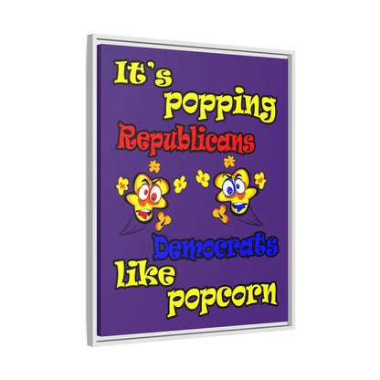 popping like popcorn - framed canvas art (purple)