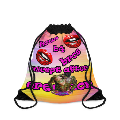 hoes b4 bros - Drawstring Bag (color blur)