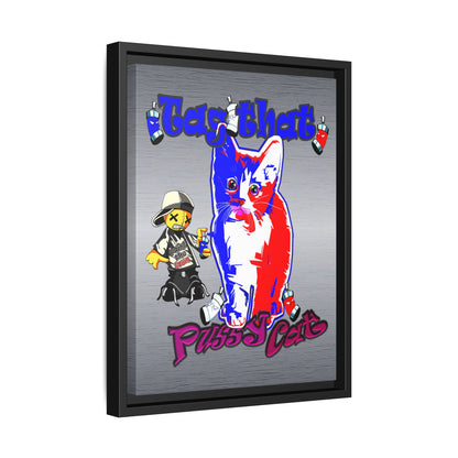 tag that - framed canvas art (brushed nickel)