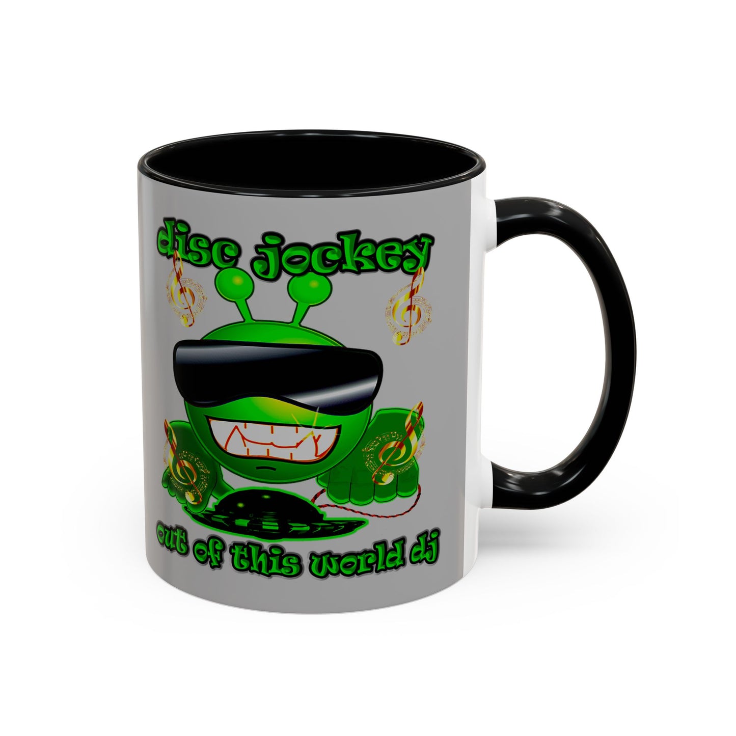 disc jockey - Accent Mug (light grey)