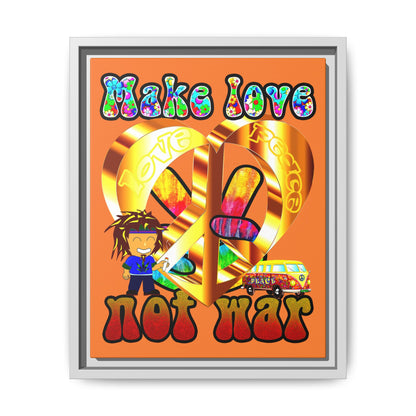 love peace - framed canvas art (crusta)