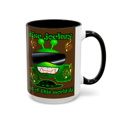 disc jockey - Accent Mug (brown)