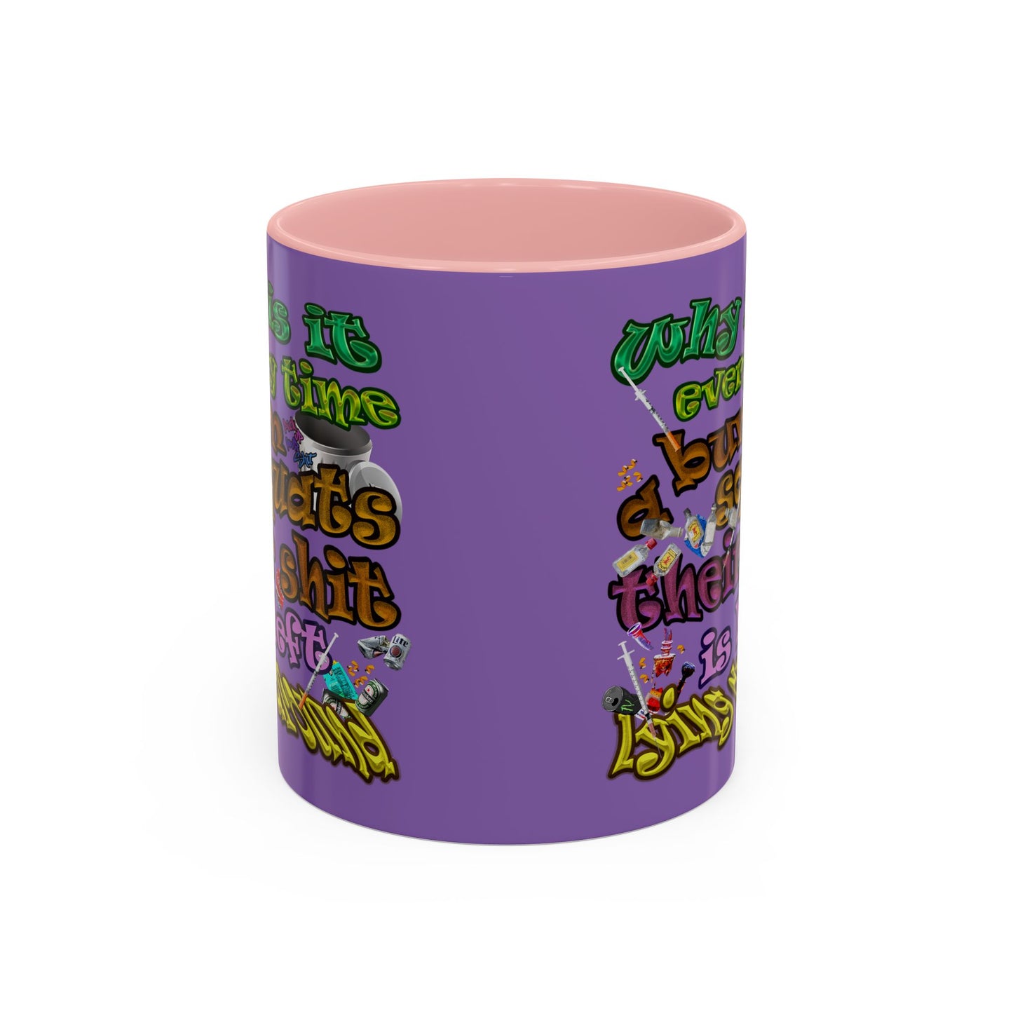 the bum's shit - Accent Mug (light purple)