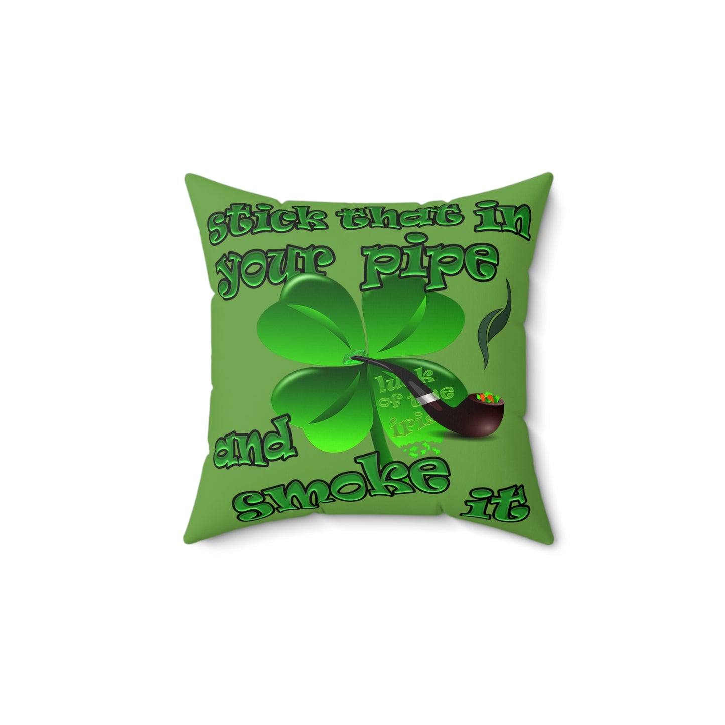 celtics logo - Faux Suede Square Pillow - (green)