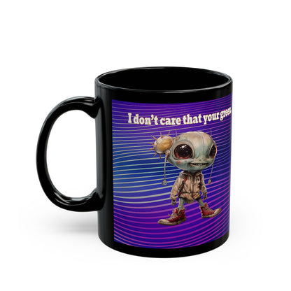 I don't care that your grey - Black Mug (purple wave)