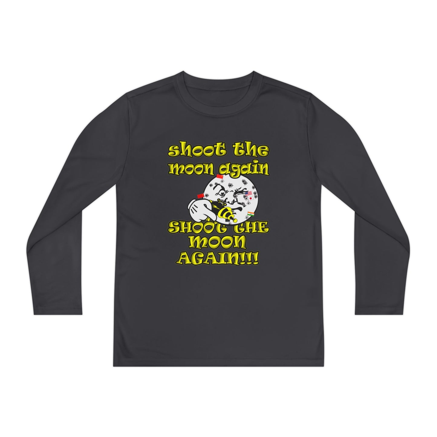 shoot the moon again - Youth Long Sleeve Competitor Tee