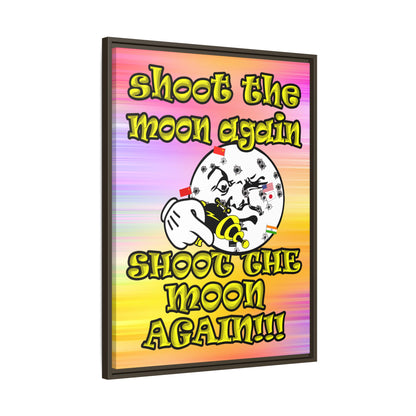 shoot the moon again - framed canvas art (color blur)