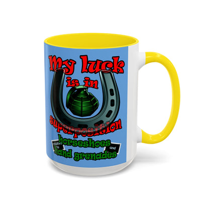 my luck - Accent Mug (light blue)
