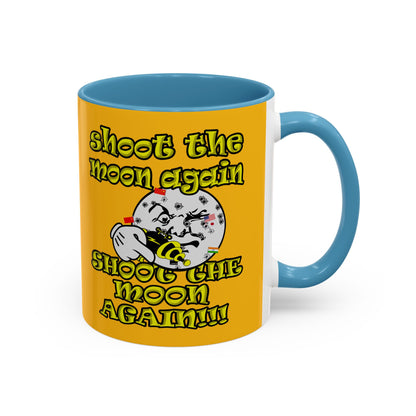 shoot the moon again - Accent Mug (yellow)