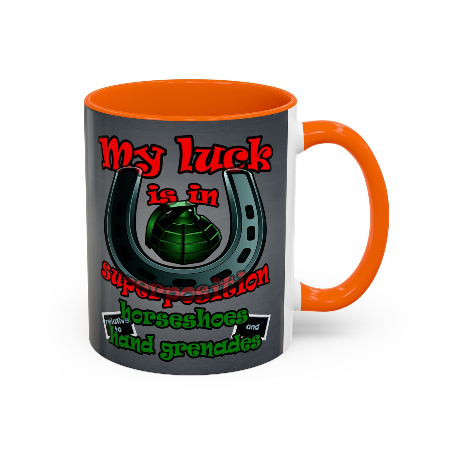 my luck - Accent Mug (grey-light grey)