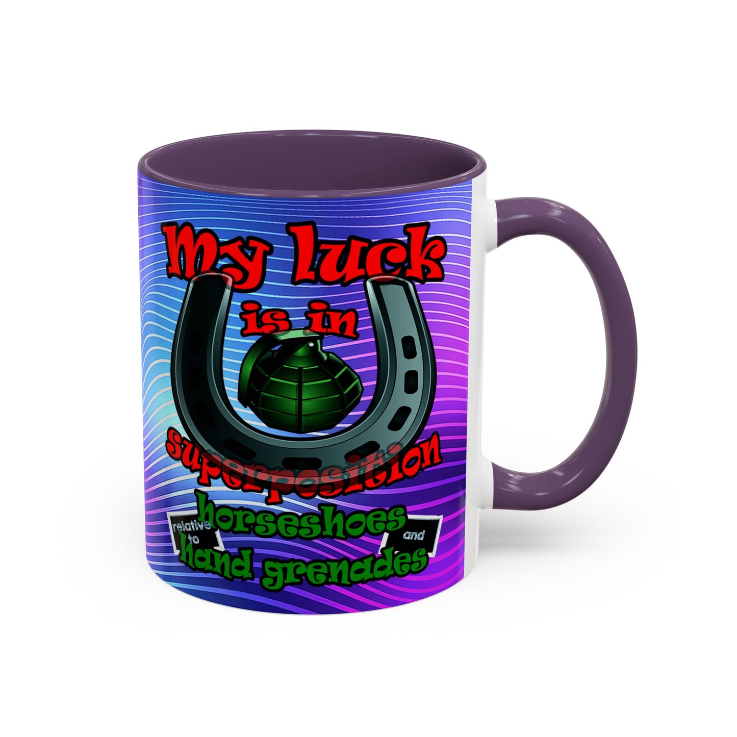 my luck - Accent Mug (purple wave)