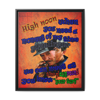 high noon - framed canvas art (burnt orange)