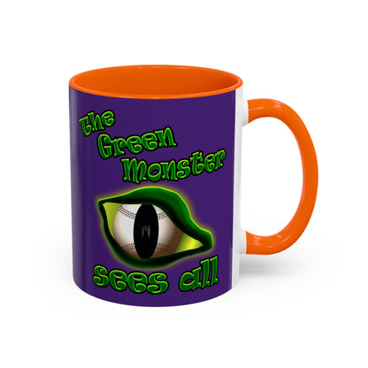 green monster - Accent Mug (purple)