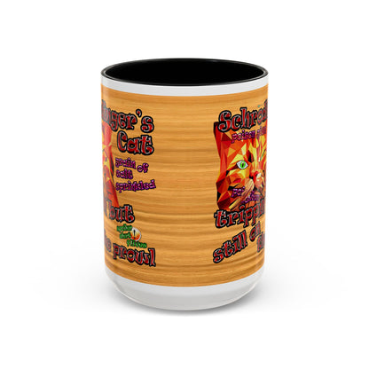 schrodinger's cat - Accent Mug (butterscotch wood finish)
