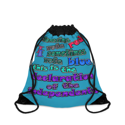declaration of the independents - Drawstring Bag (turquoise)